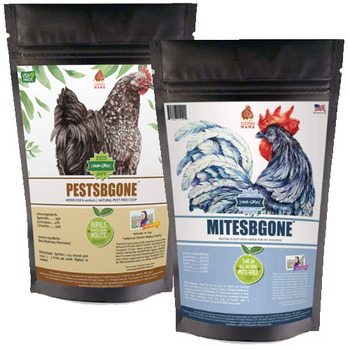 Pampered Chicken Mama MitesBGone & PestsBGone Coop Herbs Bundle - 2 Blends In Bundle To Repel Pests
