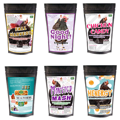 Pampered Chicken Mama Boo Box: 6 Seasonal Fall & Halloween Themed Treats For Chickens, Ducks, Turkeys, Quail, And Other Poultry 6 pounds