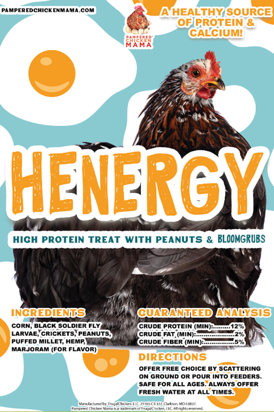 Boo Box: 6 Seasonal Fall & Halloween Themed Treats For Chickens, Ducks, Turkeys, Quail, And Other Poultry henertgy label