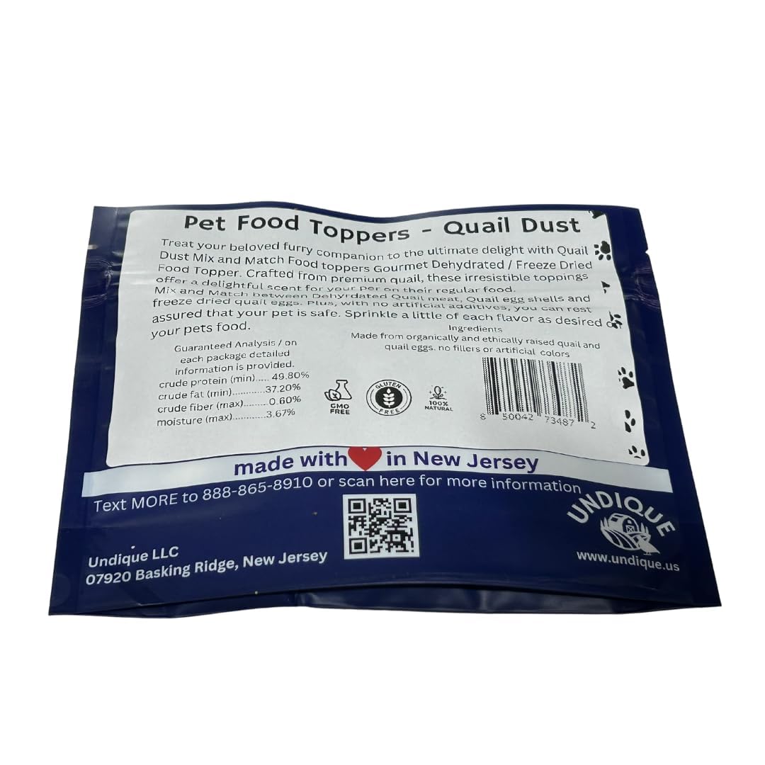 Pet Food Toppers Quail Dust