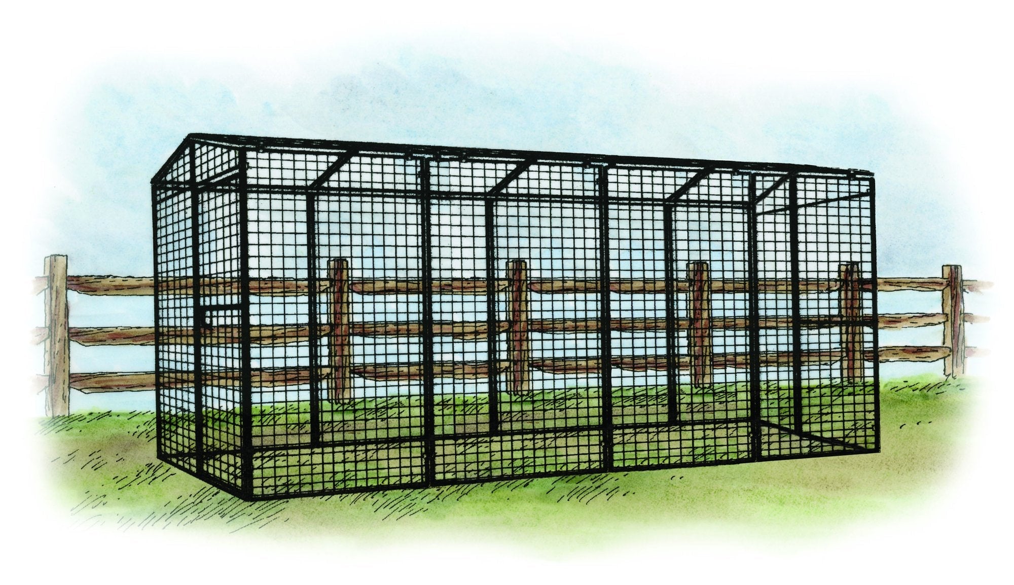 OverEZ Chicken Run Large 15' Walk-In Stand-Alone or Attachable