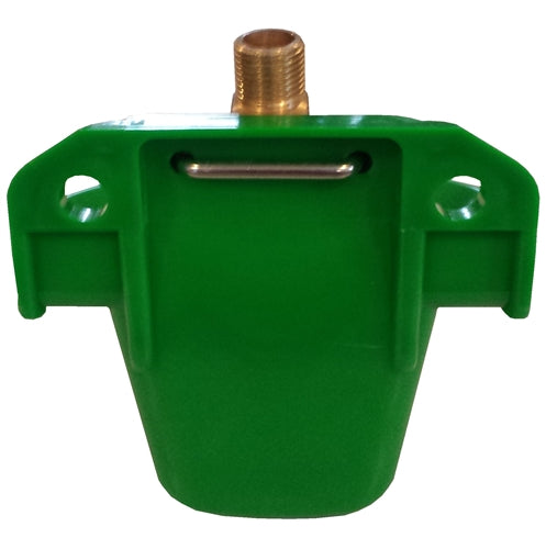 Poly stock waterer with reversible 1/2-inch brass water connection