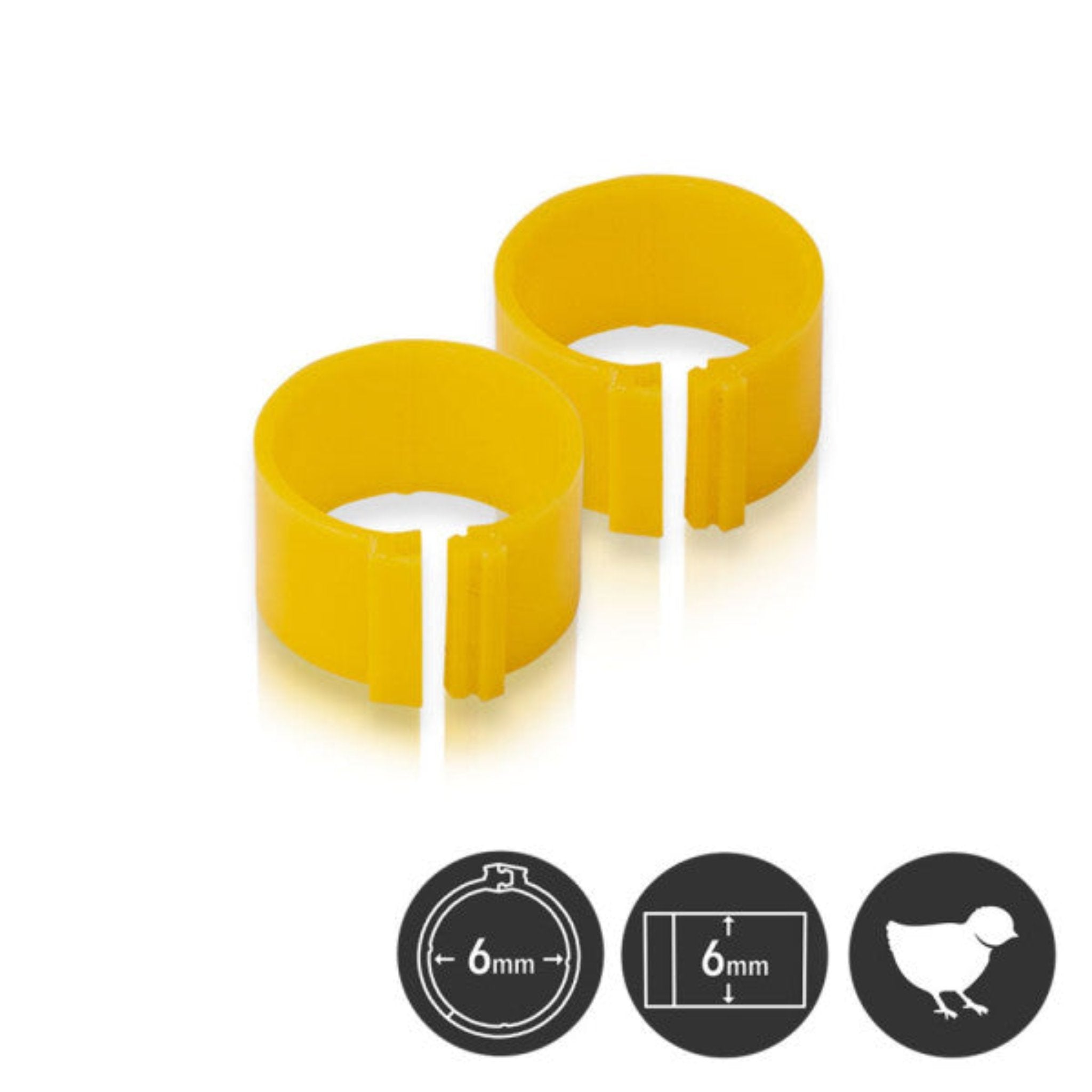 Polypropylene poultry leg bands for identifying individual birds
