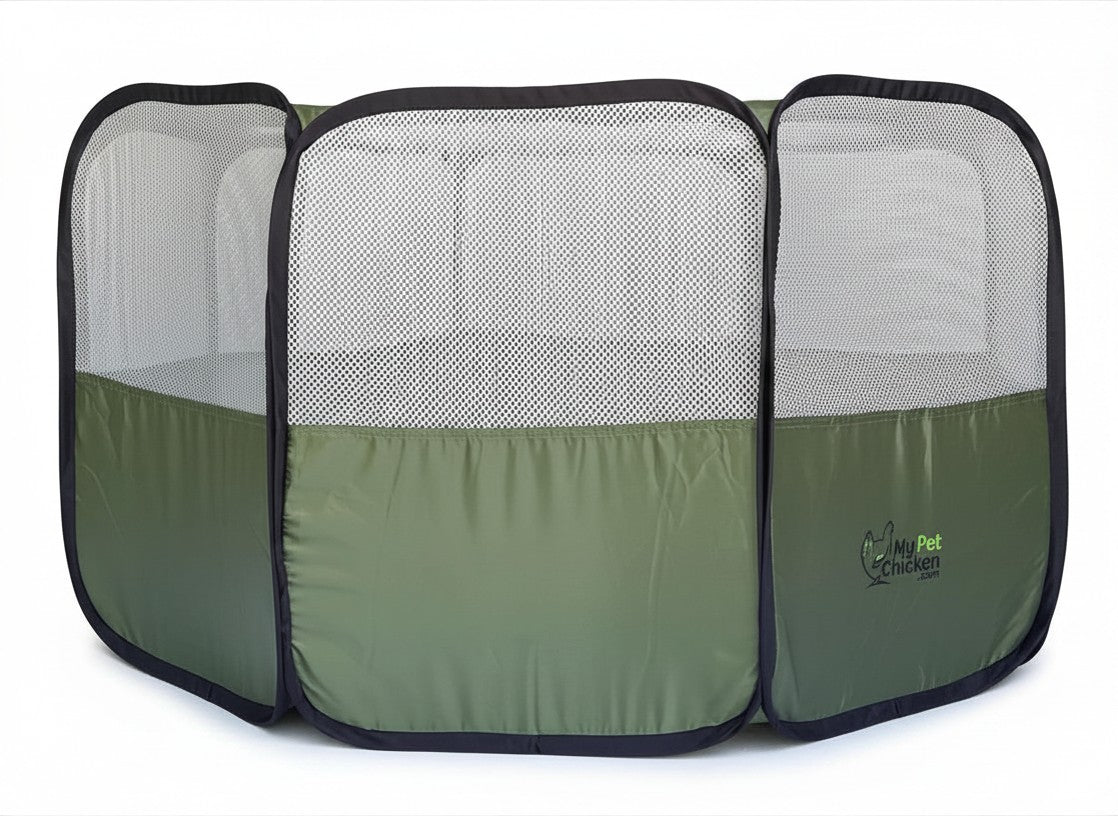 Pop-up poultry brooder pen for chicks, ducklings and guinea keets
