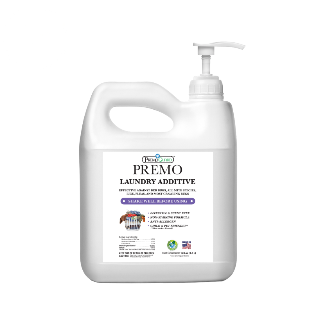 Premo Bed Bug & Mite Killer Laundry Additive for poultry household laundry 128oz
