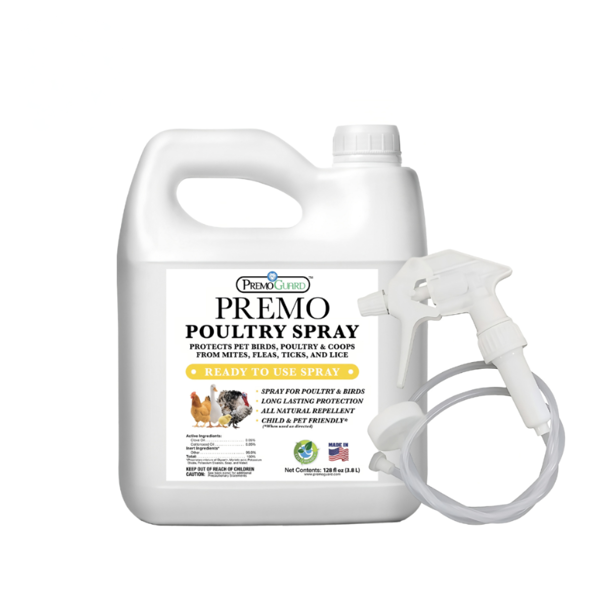 Premo Guard 128 oz poultry and bird mite pest spray