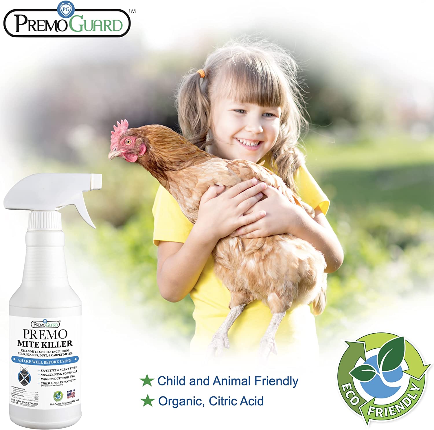 Premo Guard Mite Killer Spray child and animal friendly