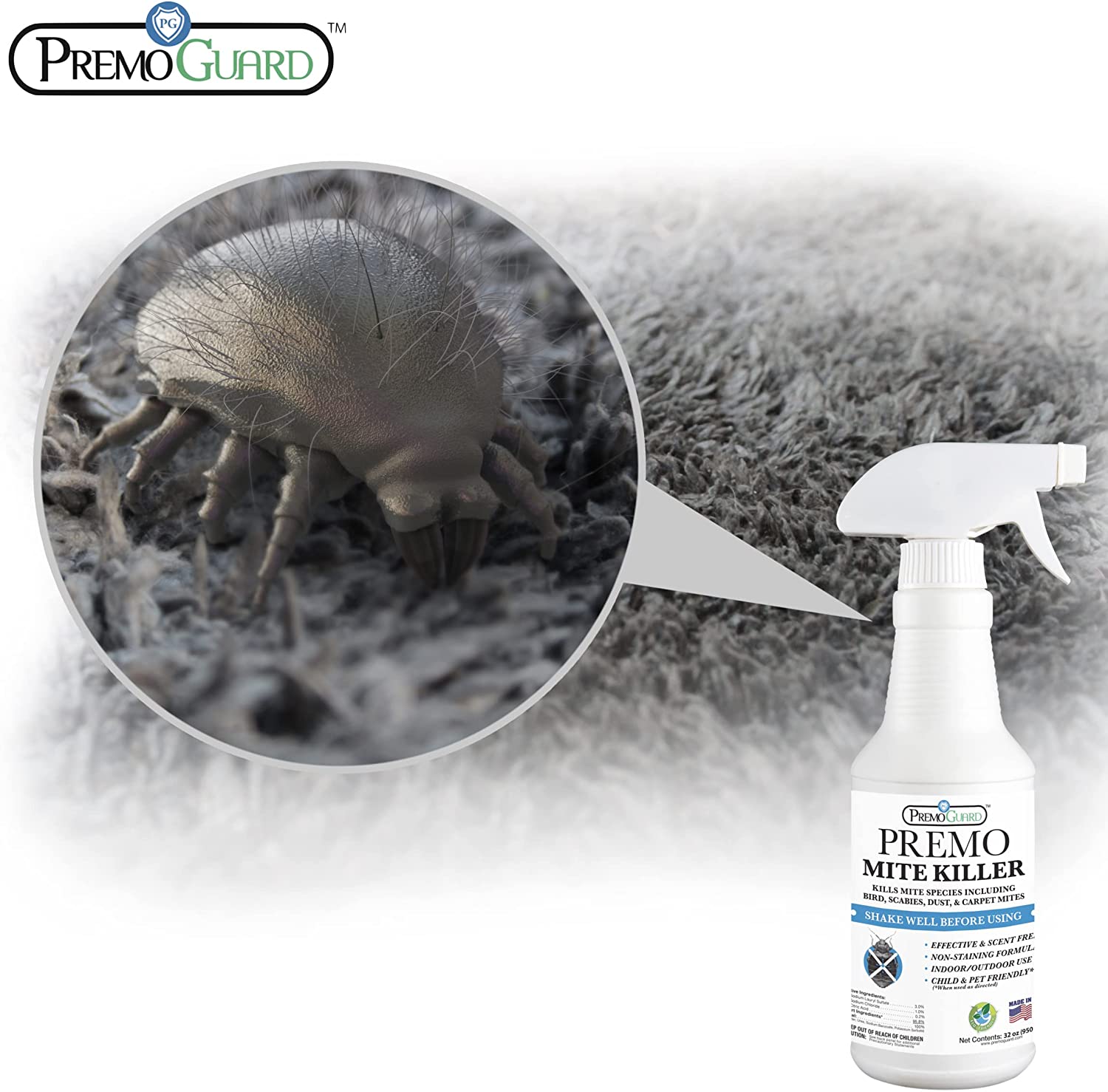 Premo Guard Mite Killer Spray effective against all mite