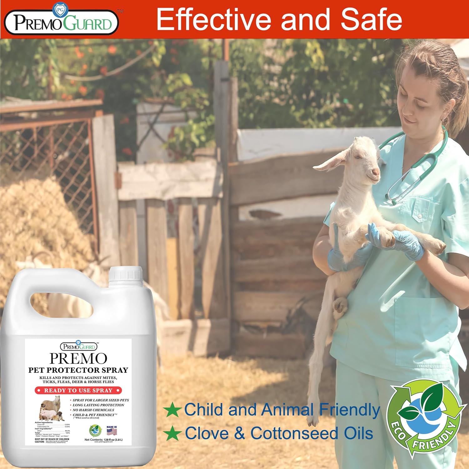 Premo Guard Pet Protector Spray 128 oz child and animal friendly