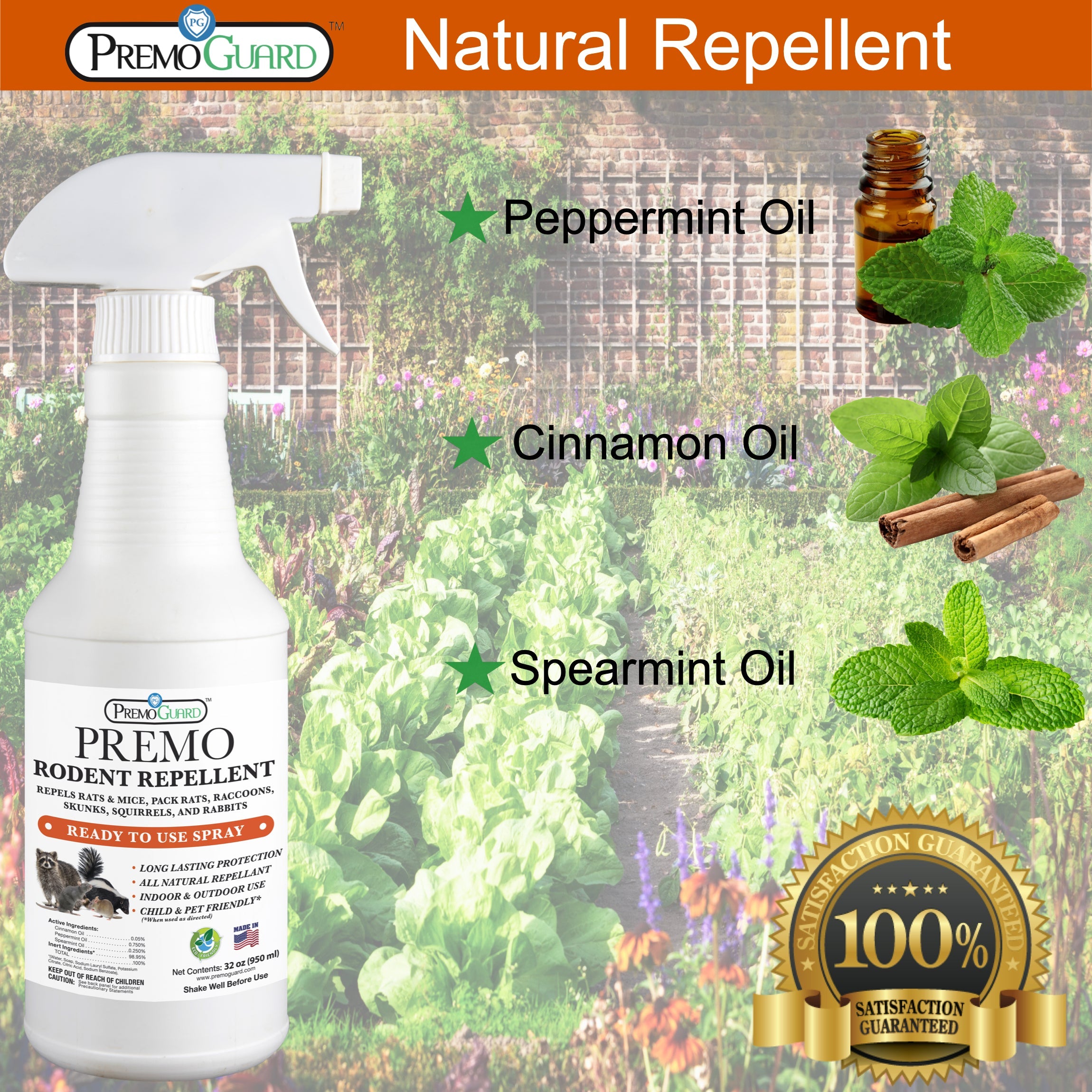 Premo Guard Rodent Repellent Spray Natural Repellent
