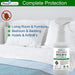 Premo Guard natural poultry mite and lice killer insecticide spray complete protection on living room, furniture, bedroom, bedding, hotels and AirBnB