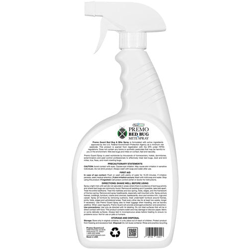 Premo Guard natural poultry mite, lice and flea killer 24oz back packaging