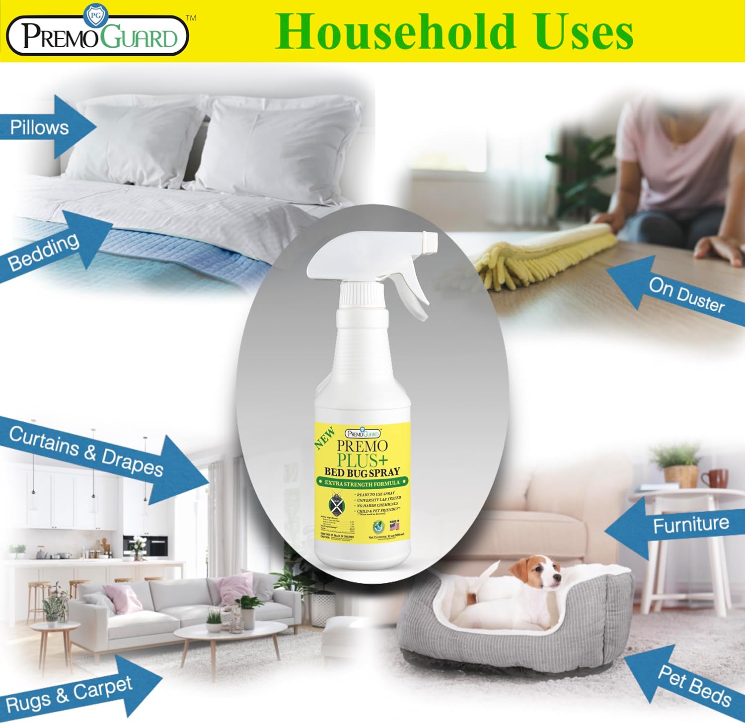 Premo Guard plant-based poultry pest-control spray Household Uses