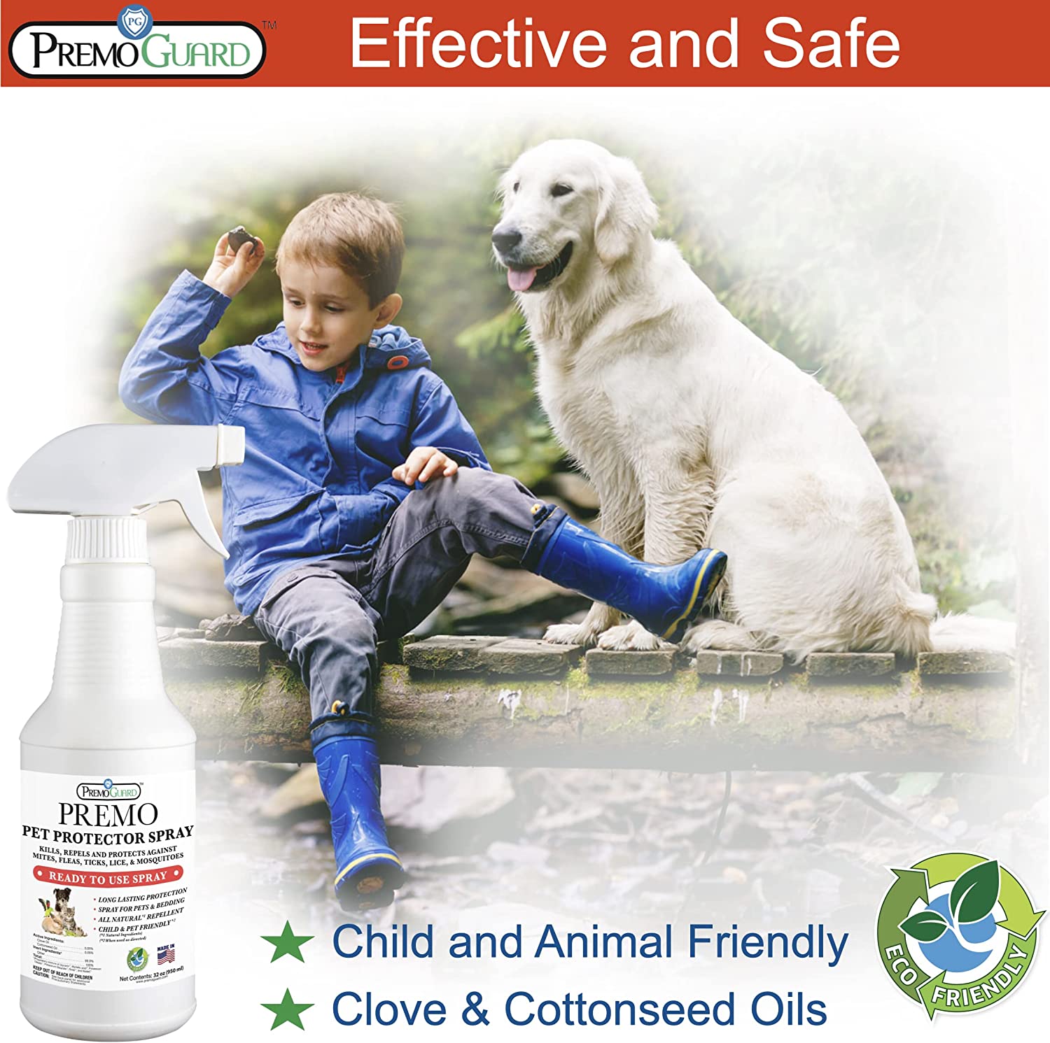Premo Pet Protector natural pest control spray for poultry pens and cages effective and safe