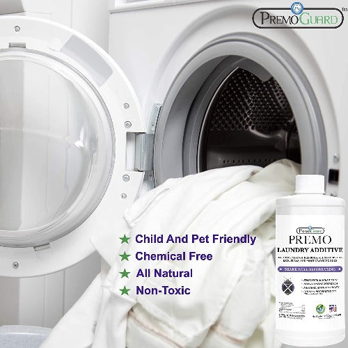 Premo laundry pest treatment additive child and pet friendly, chemical free, all natural and non toxic