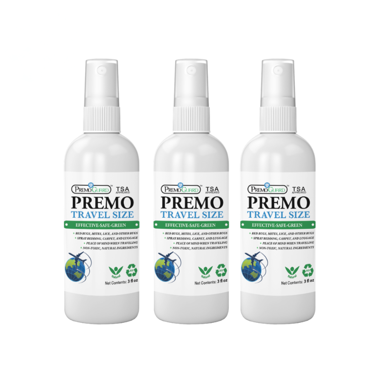 Premo natural poultry insect killer spray for mites, lice, fleas, and other pests 3oz 3pack