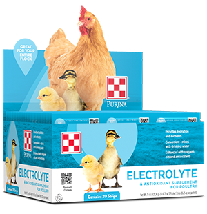 Purina® Electrolyte & Antioxidant Supplement for Poultry packaging