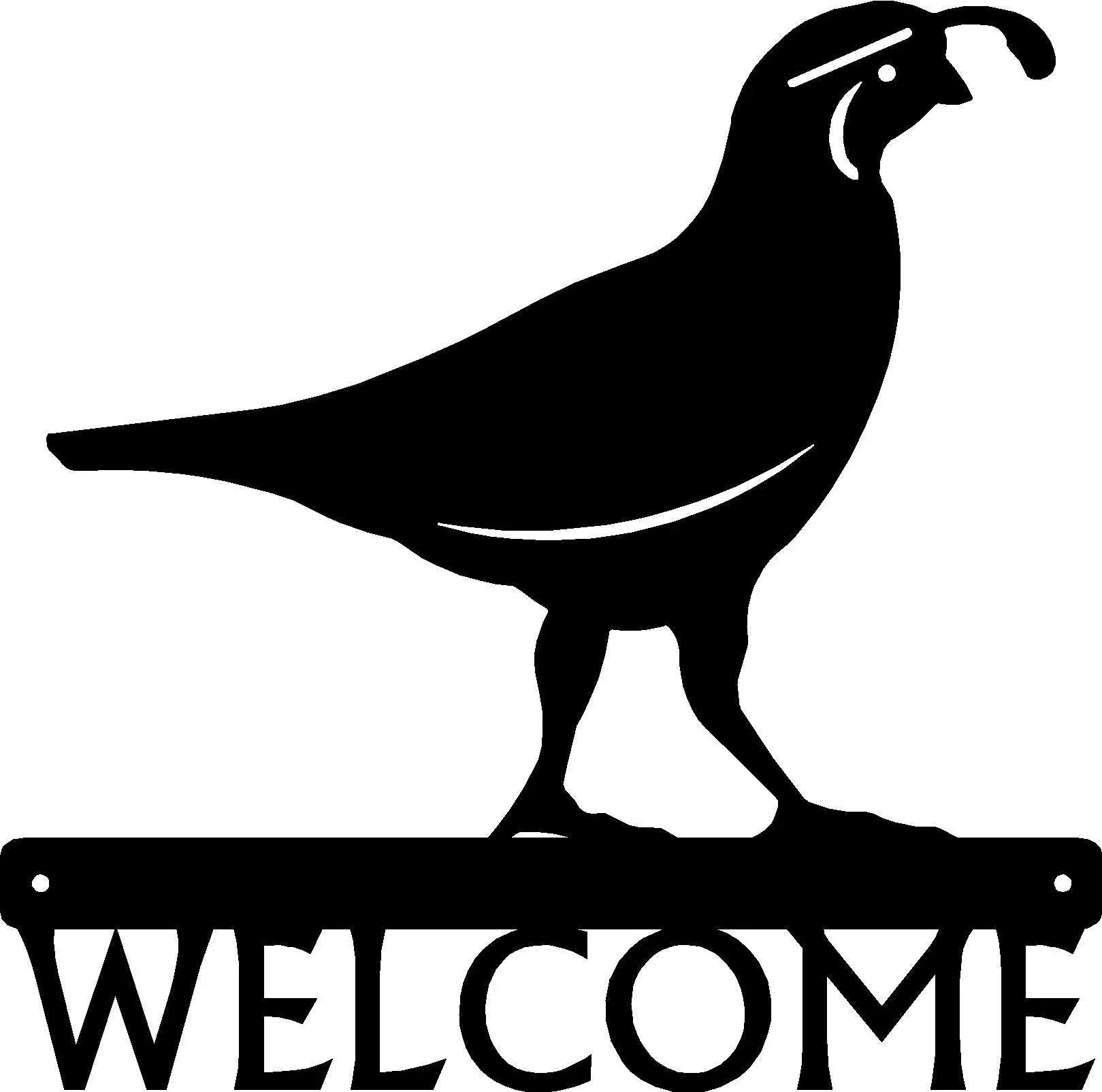 The Metal Peddler Quail Bird Welcome Sign