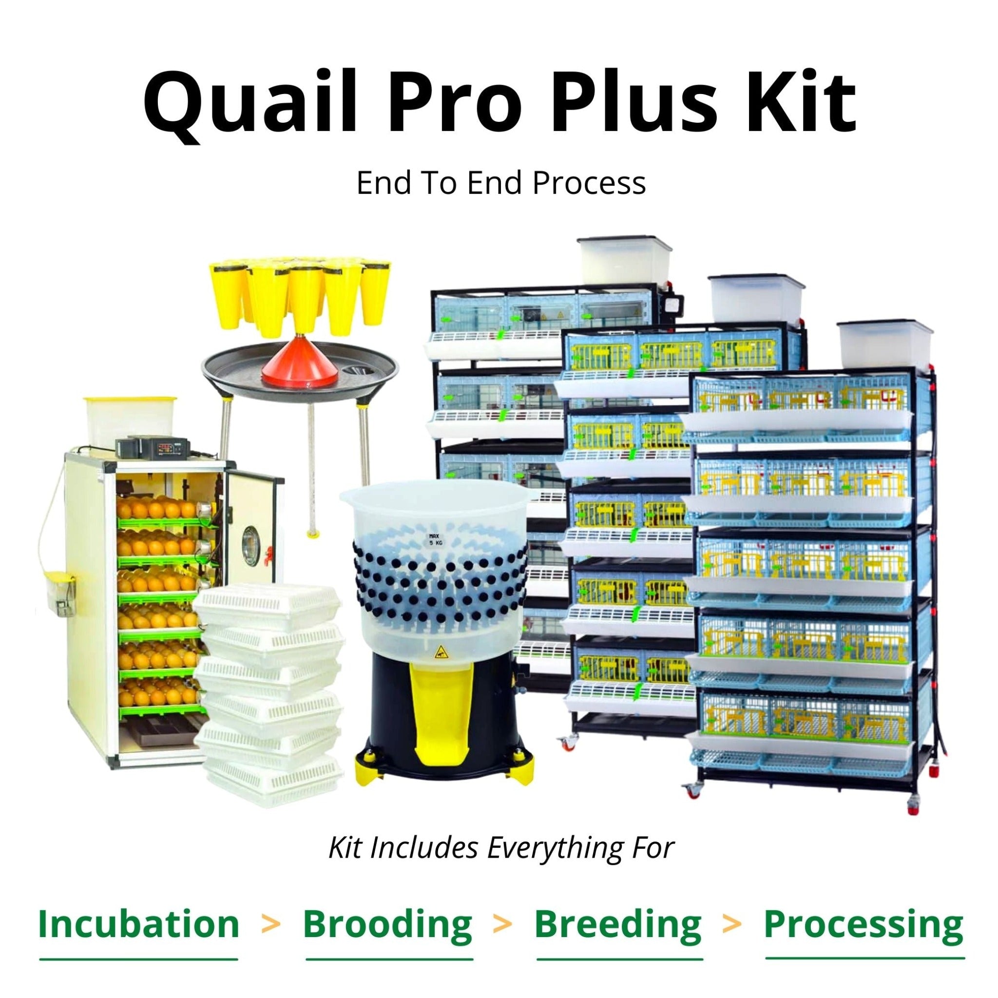 Cimuka Quail Pro Plus Kit - End To End Process, Incubate, Grow, Process & Pluck