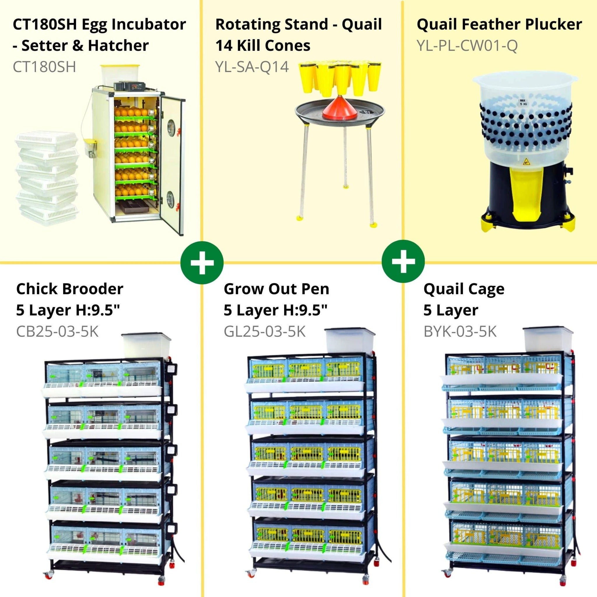 Cimuka Quail Pro Plus Kit - End To End Process, Incubate, Grow, Process & Pluck