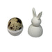 Quail Egg Cup Bunny Holder, White, DIY Paintable 2-Pack