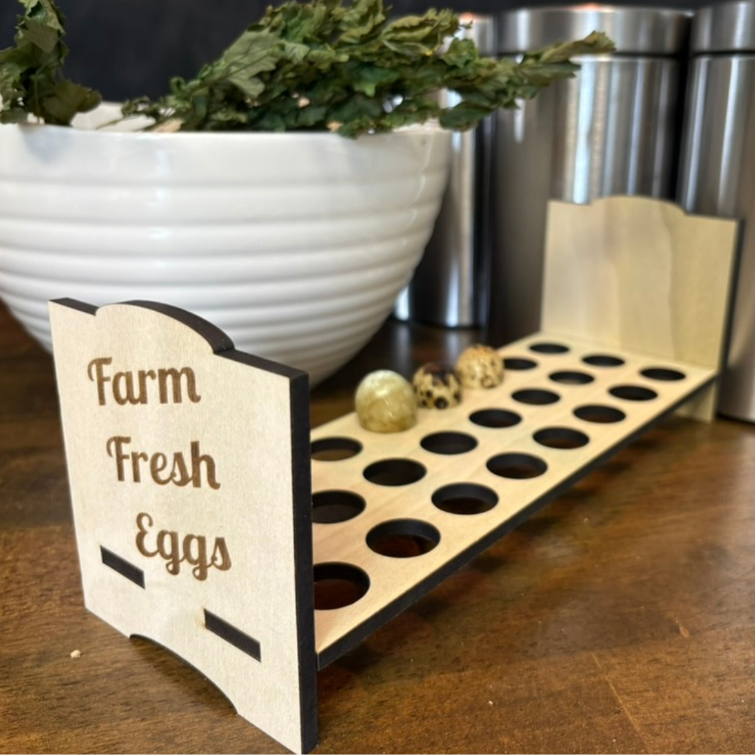 Quail egg holder for organized kitchen, pantry, or refrigerator storage