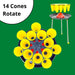 Quail harvesting equipment kit with a 14-cone rotating stand and feather removal unit