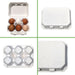 Recycled cardboard half dozen chicken egg cartons