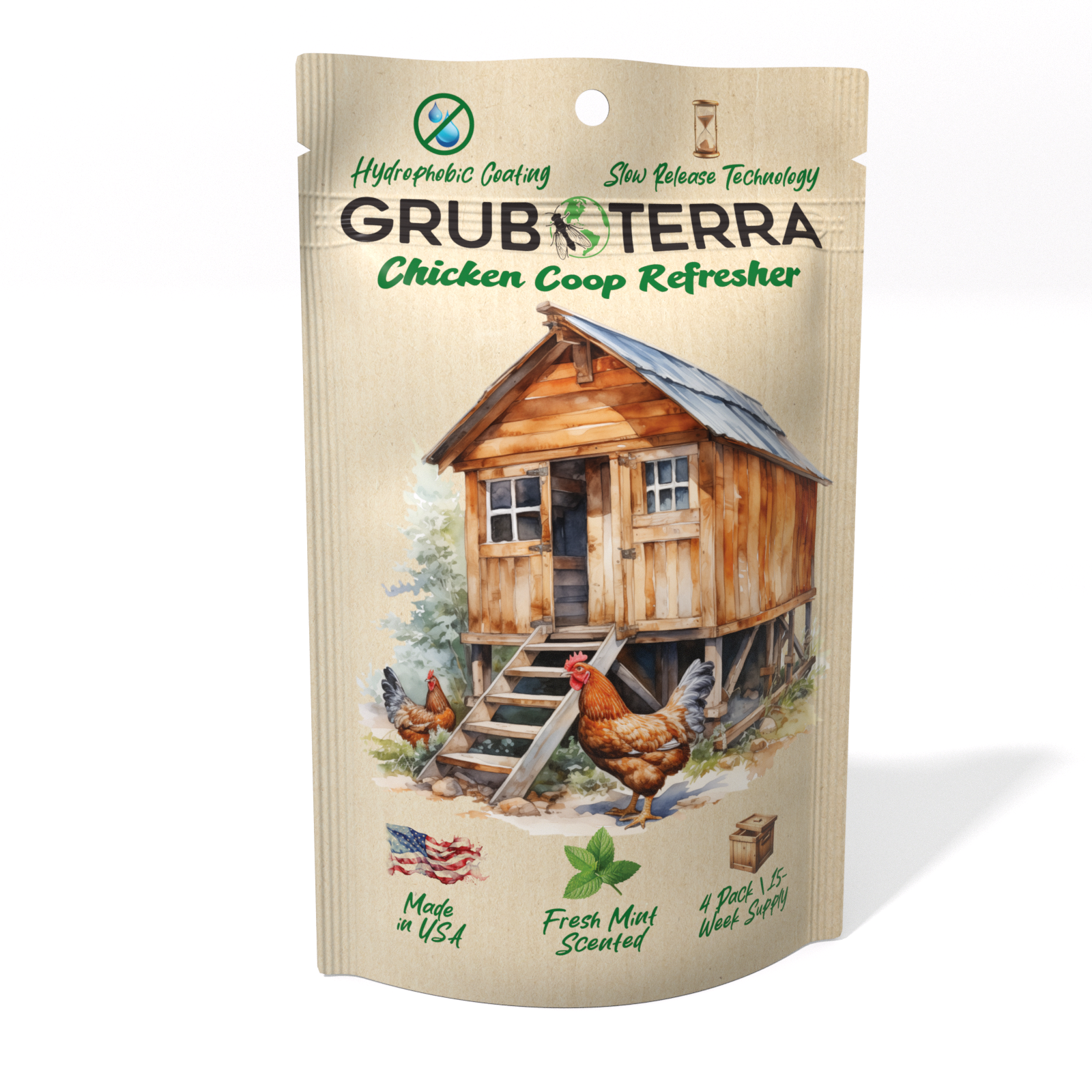 GrubTerra Coop Refresher | Mint or Rosemary Thyme