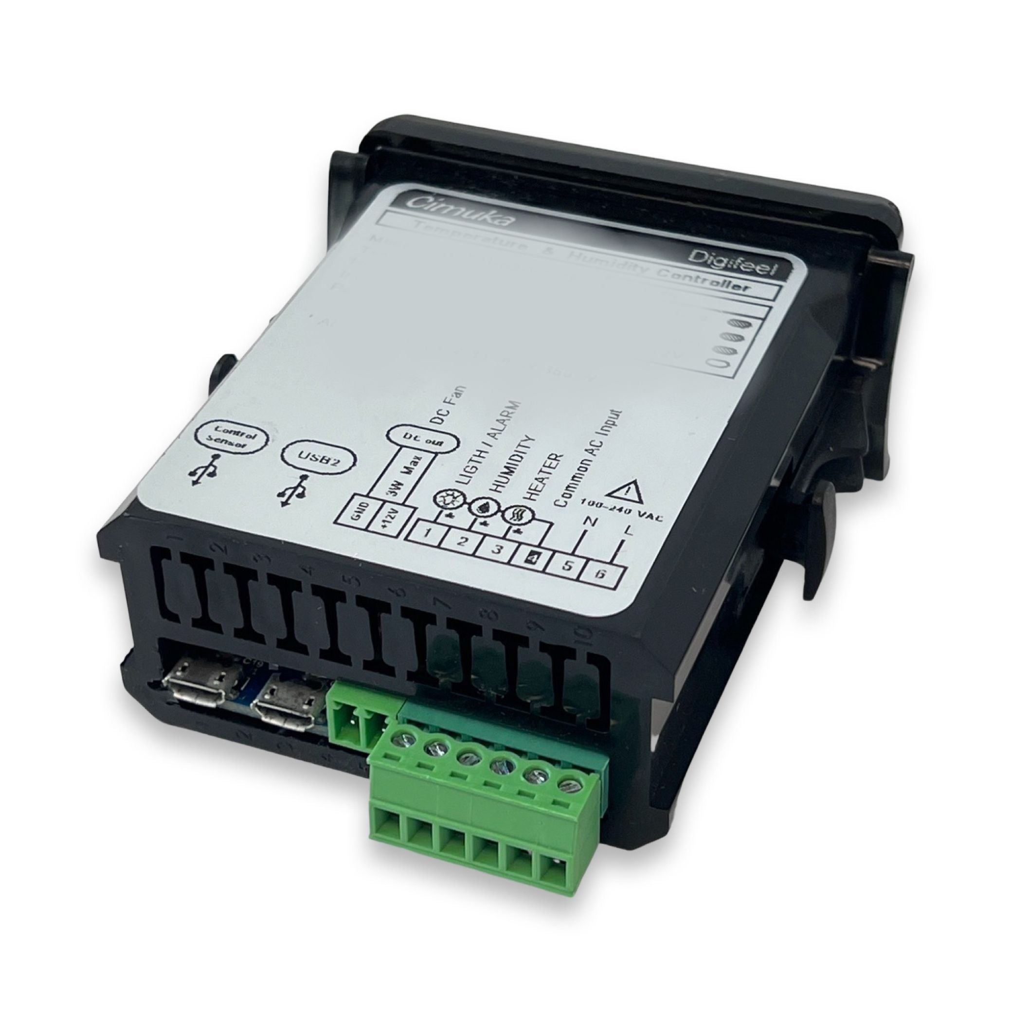 Replacement incubator control unit with external ambient temperature sensors