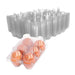 Reusable clear chicken egg cartons with a space for labeling