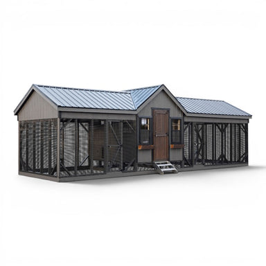 Reverse Gable Coop with Large Feed Room A1032CRGD | Hen House Collection