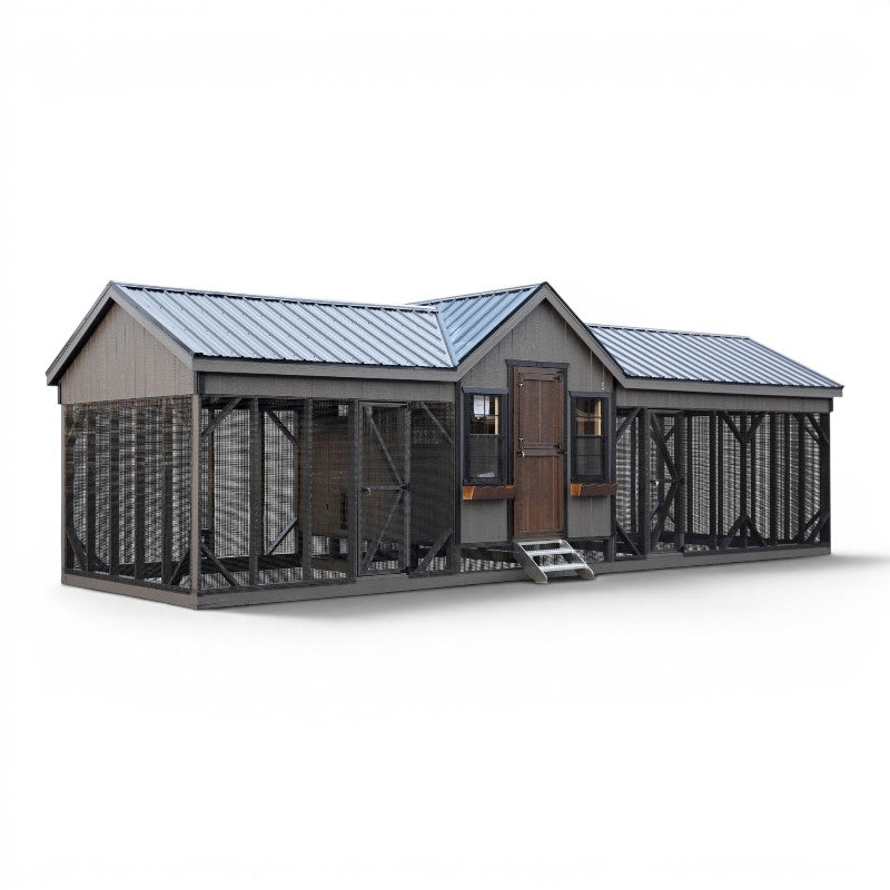 Reverse Gable Coop with Large Feed Room A1032CRGD | Hen House Collection