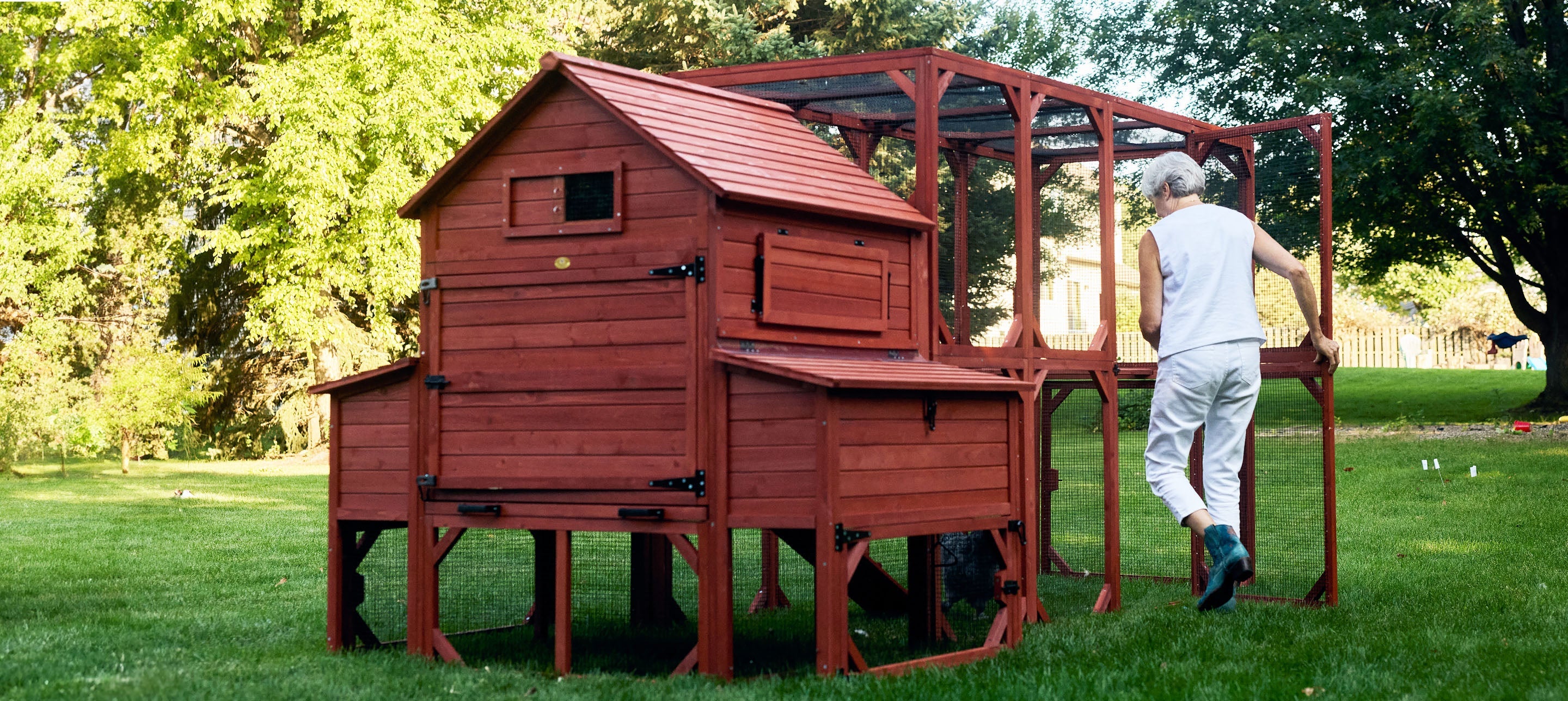 Chicken Coop Kit for 10 Chickens - 3 Run Options | Rhode Island Homestead Coop