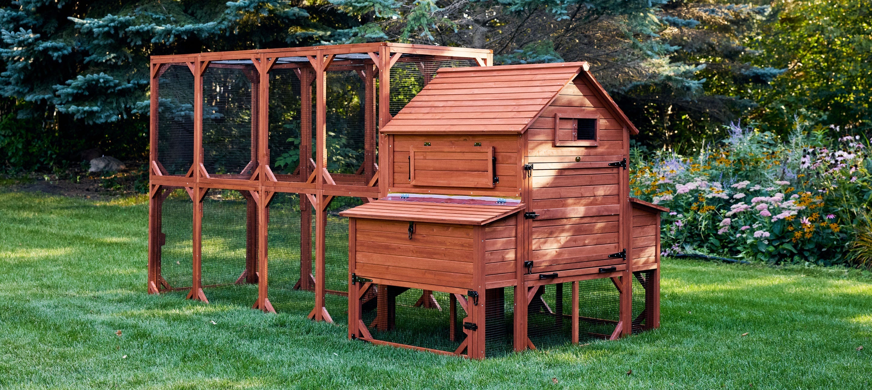 Chicken Coop Kit for 10 Chickens - 3 Run Options | Rhode Island Homestead Coop
