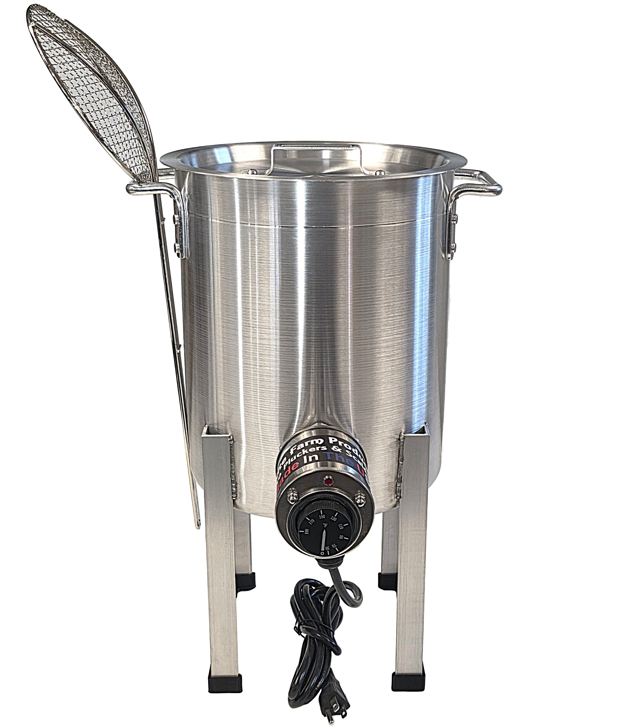 Rite Farm Products 4-gallon aluminum quail scalder with lid