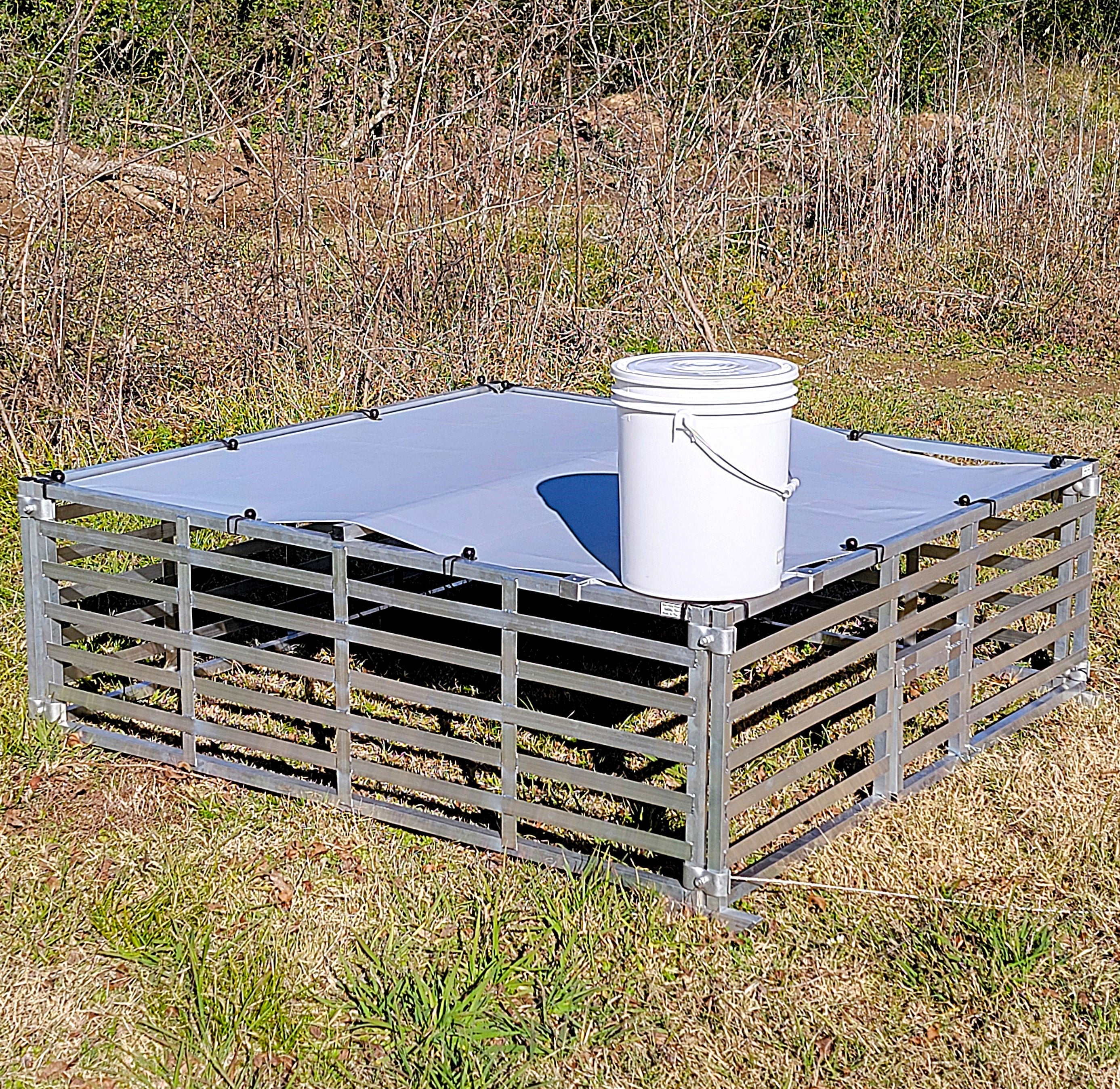 Rite Farm Products chicken tractor with aluminum panels and tarp