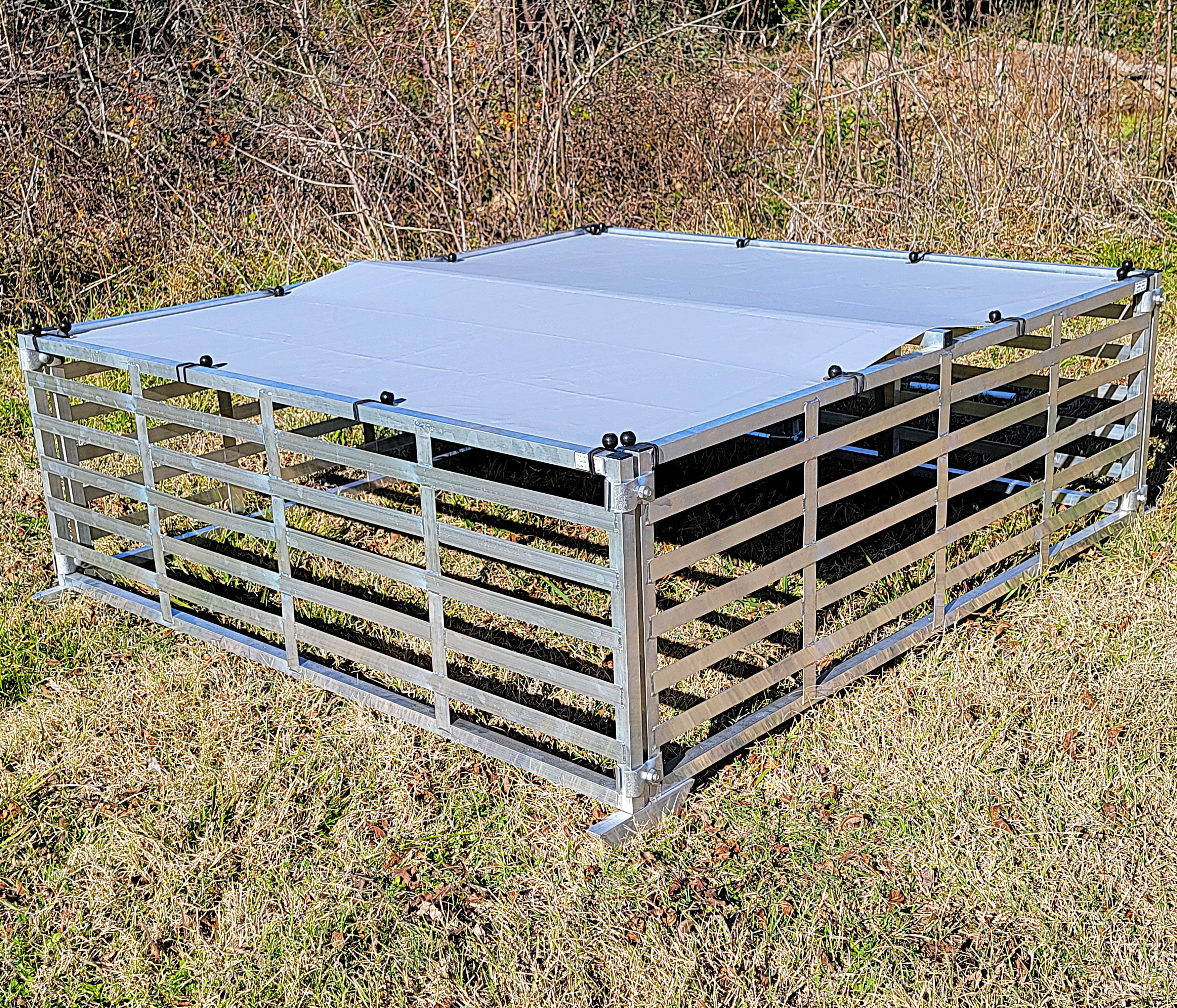 Rite Farm aluminum chicken tractor with 8-foot stainless steel cable