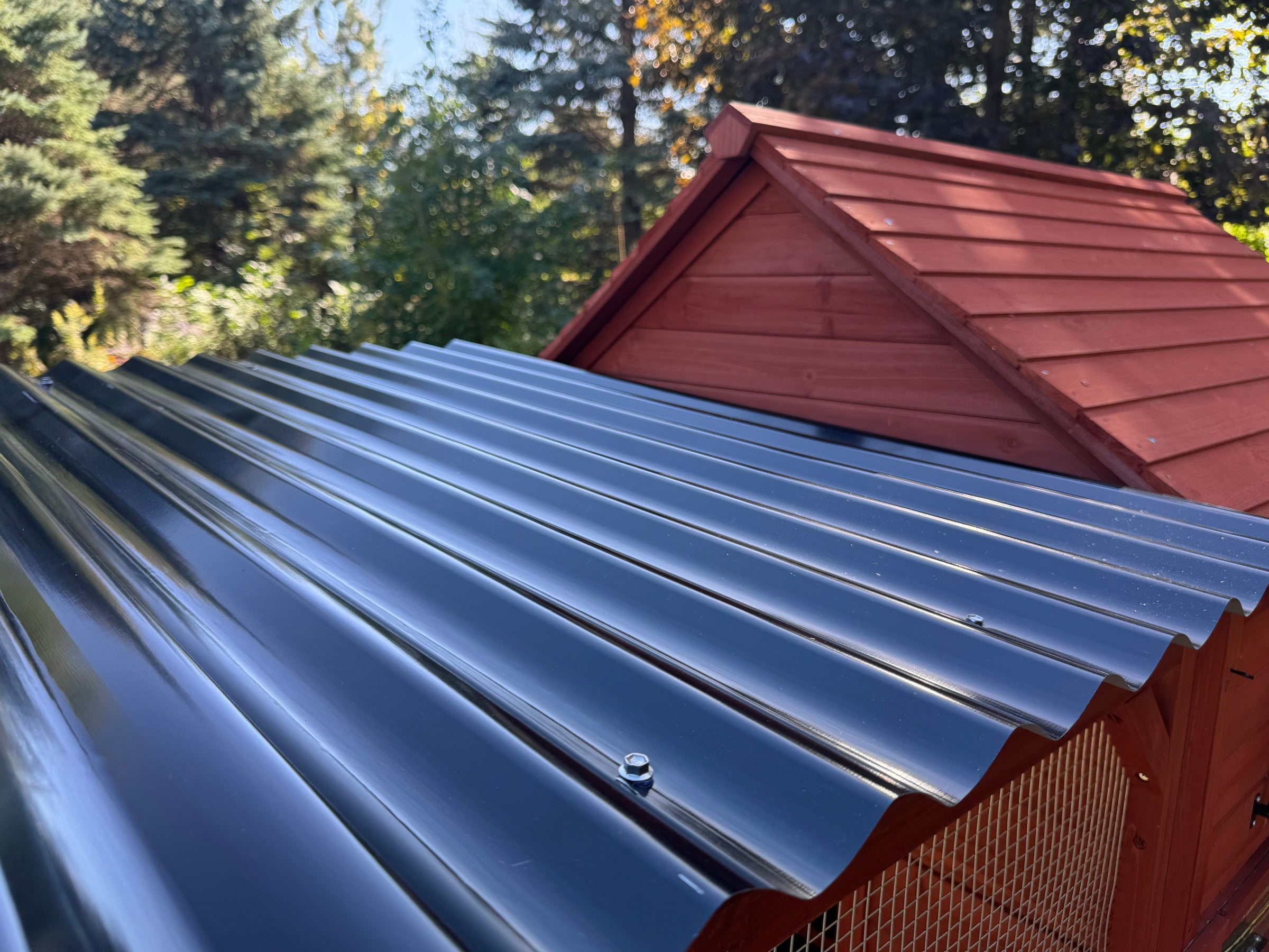 Metal Roof for Run Extension | The Chicken Coop Company