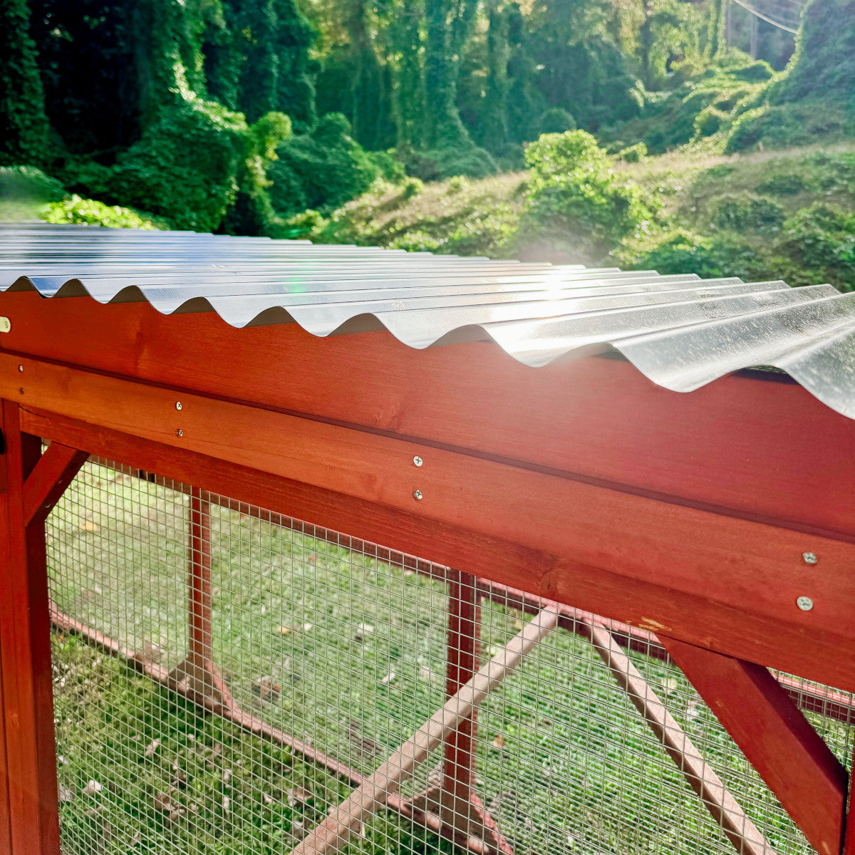 Metal Roof for Run Extension | The Chicken Coop Company