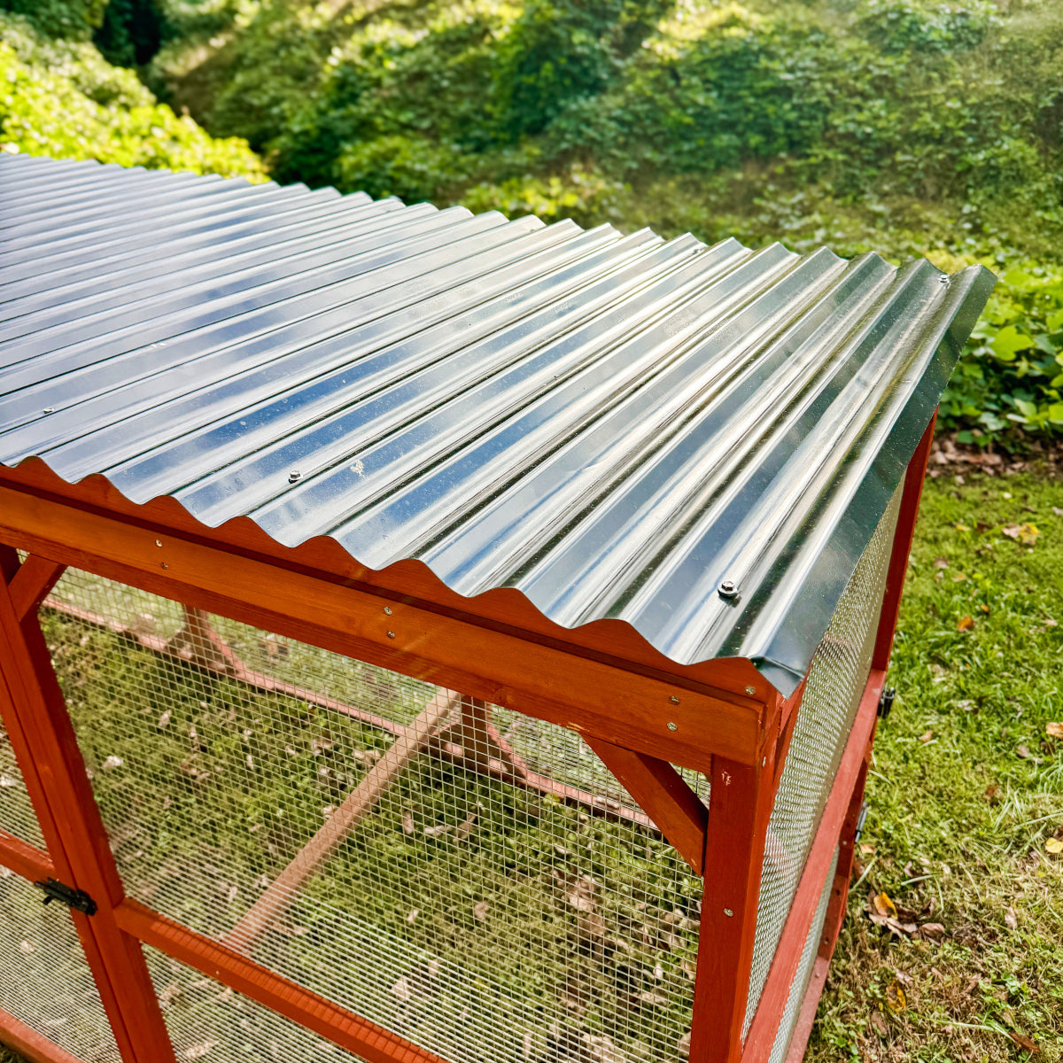 Metal Roof for Run Extension | The Chicken Coop Company