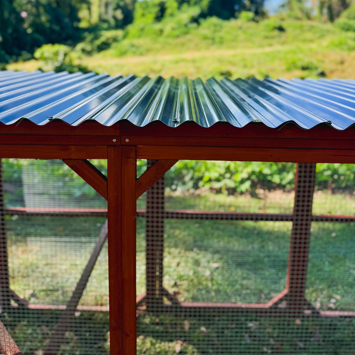 Metal Roof for Run Extension | The Chicken Coop Company