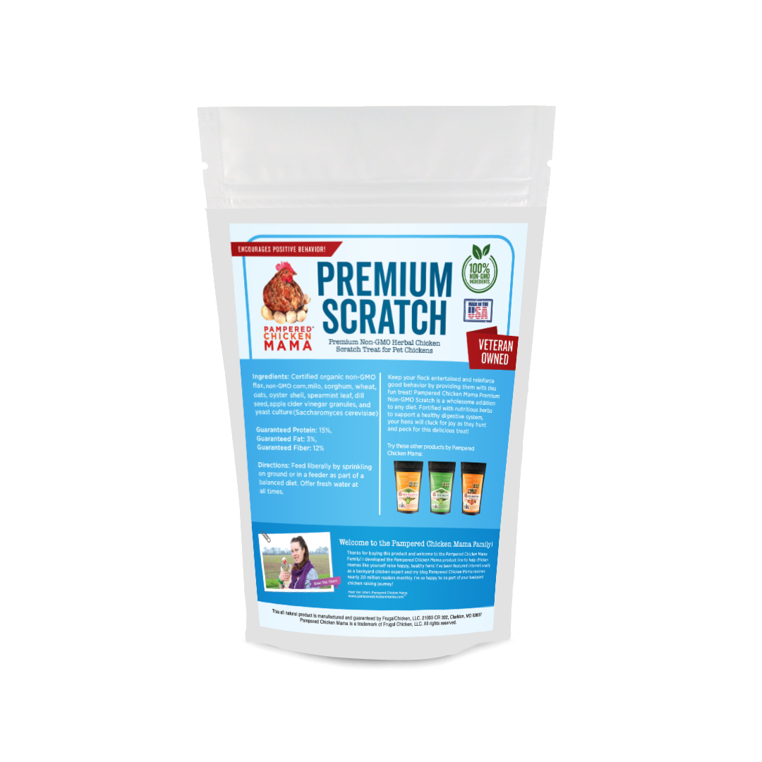 Pampered Chicken Mama Non-GMO Premium Chicken Scratch With Herbs To Encourage Positive Behaviors