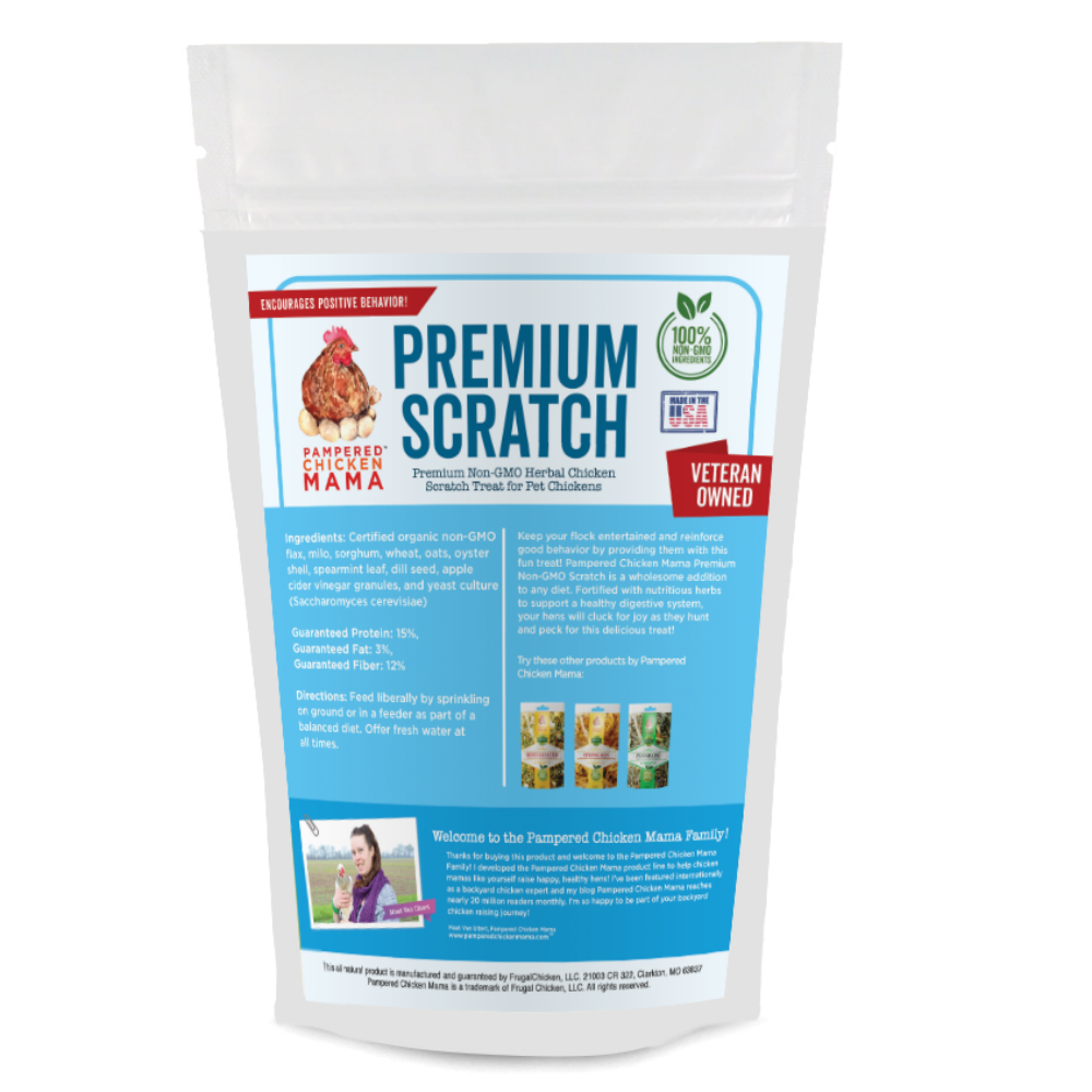 Pampered Chicken Mama Non-GMO Premium Chicken Scratch With Herbs To Encourage Positive Behaviors