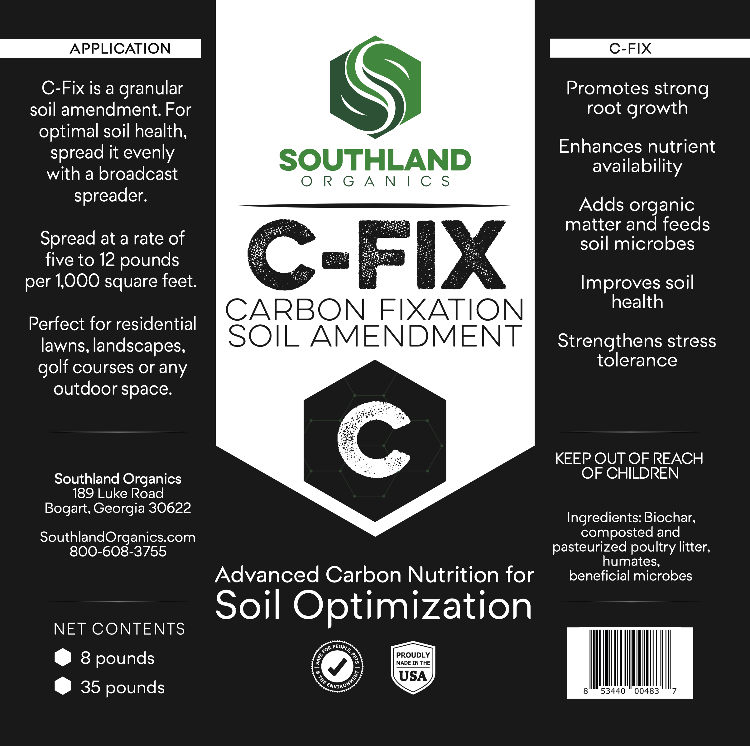Southland Organics C-Fix: Biochar Soil Amendment application