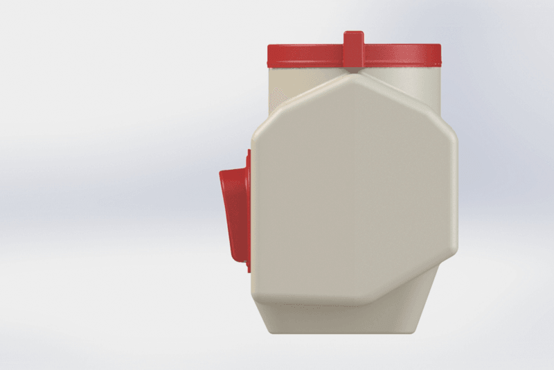 OverEZ Chicken Feeder Holds 50 lbs of Feed No-Waste