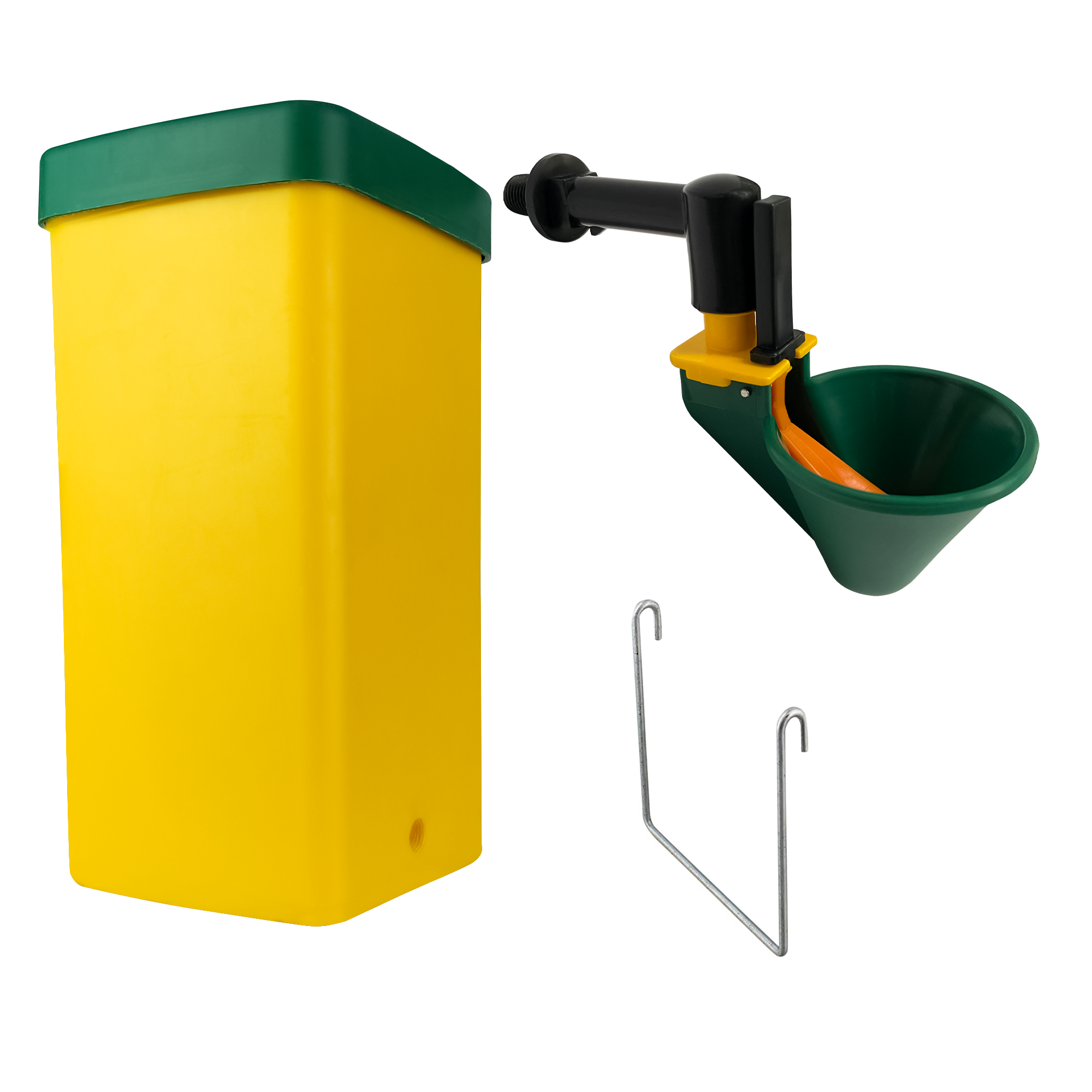 Small poultry drinking cup with float-activated water control