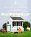 Solar-powered automatic chicken door with rechargeable 2000mAh battery and USB charging