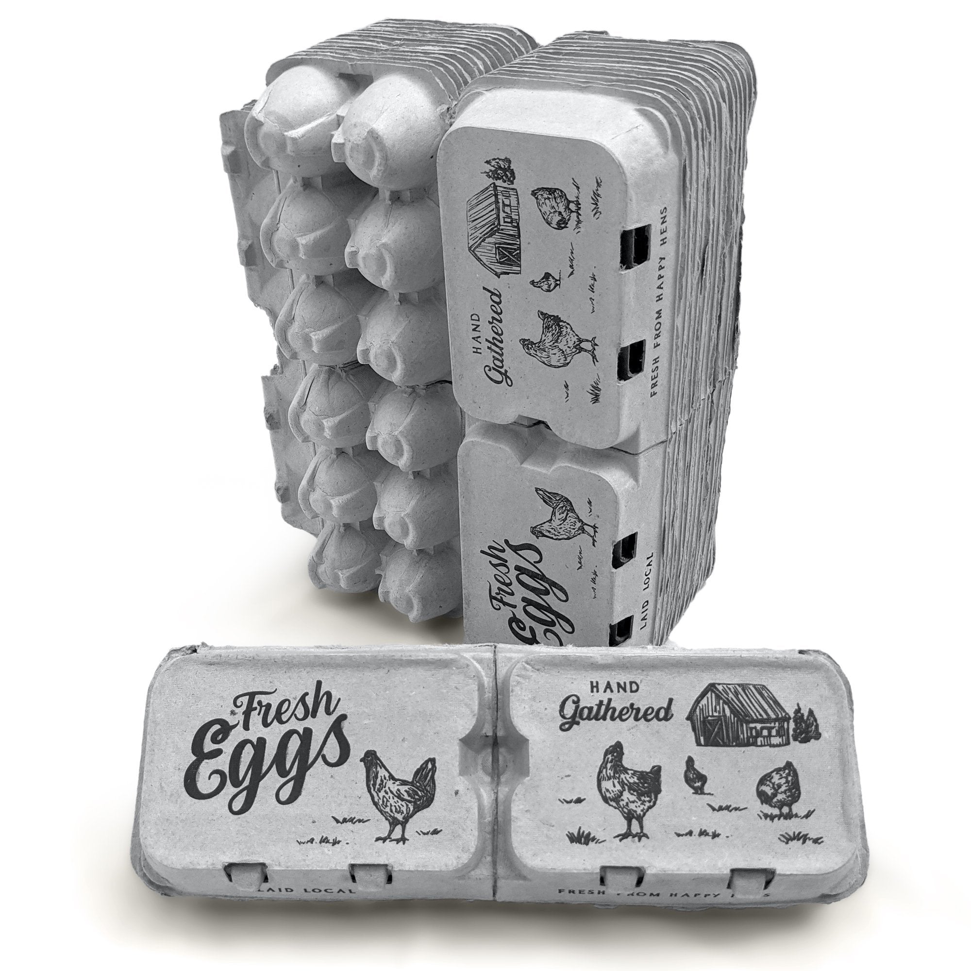 Split 12-count recycled egg carton