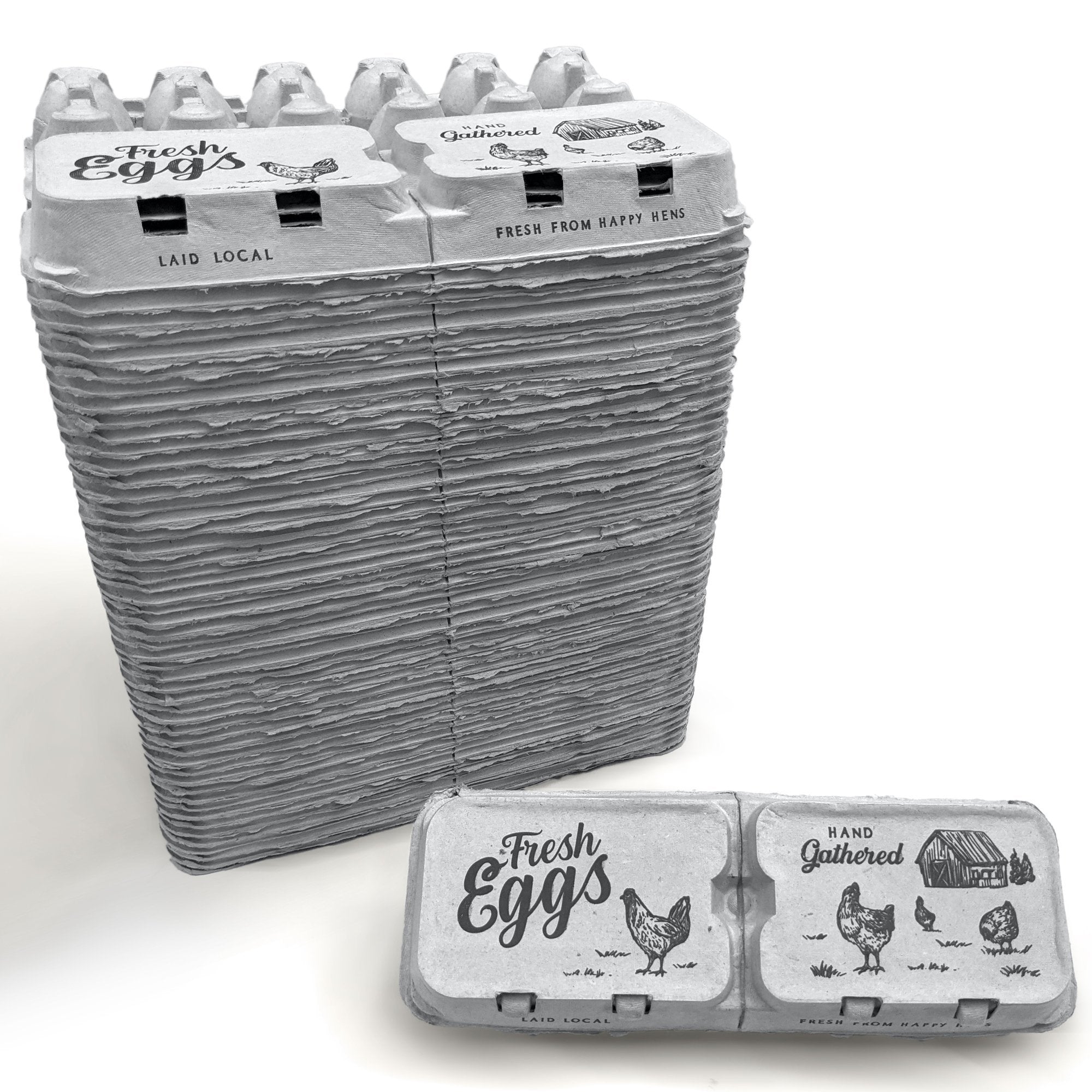 Split 12-count recycled egg carton for backyard chicken eggs